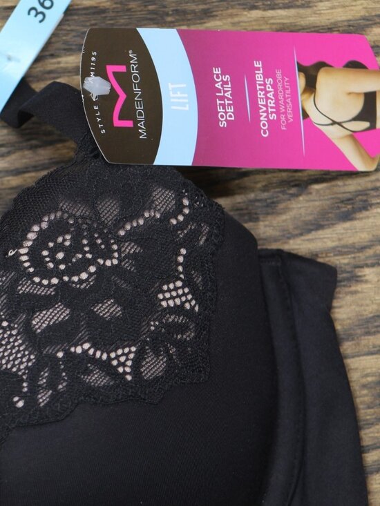 Black Maidenform Devotion Your Lift Convertible Straps 1195 Evening main image 4